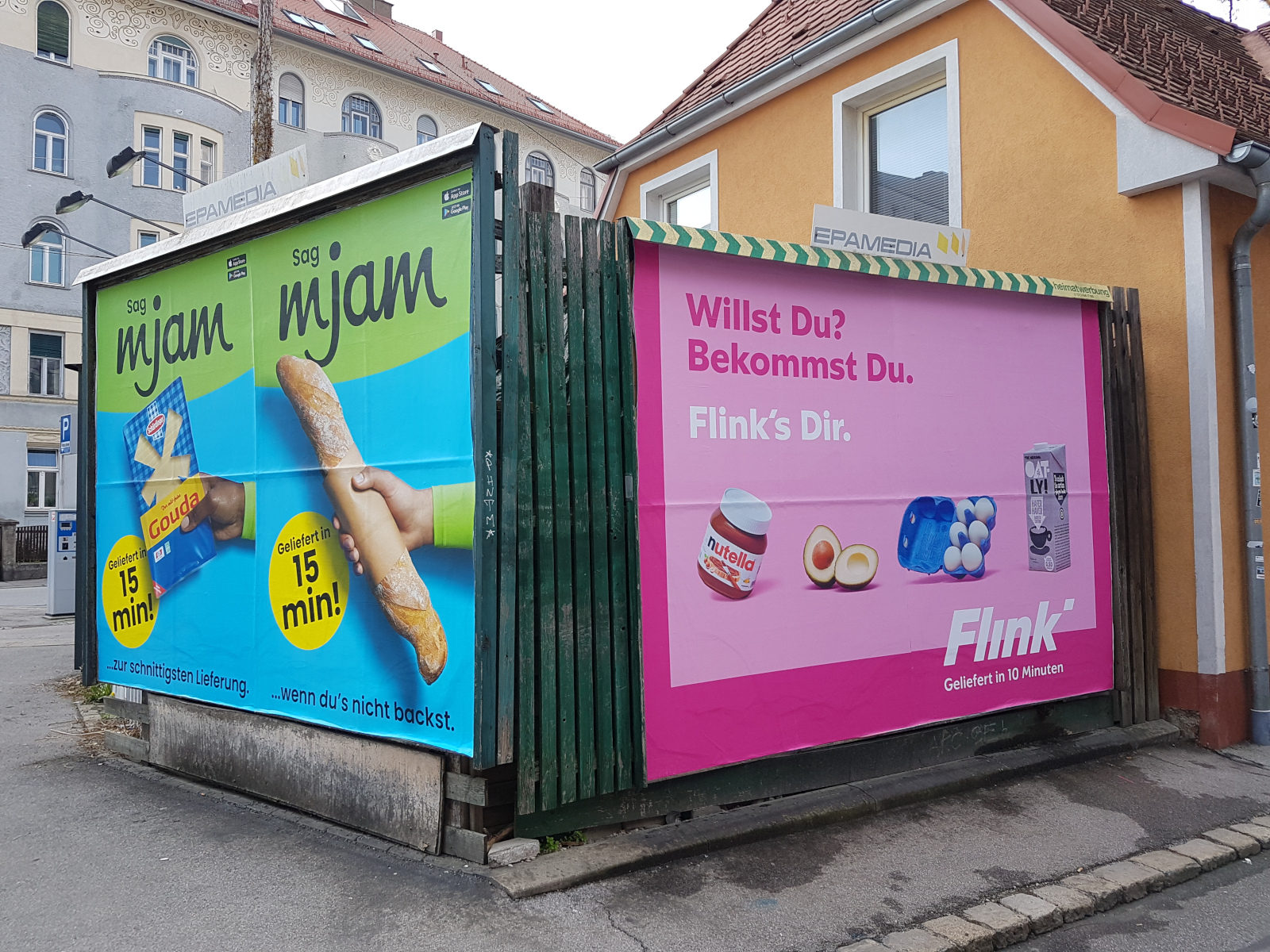Delivery Werbung in Graz, April 2022